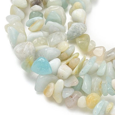Natural Flower Amazonite Chips Beads Strands G-M205-12B-1
