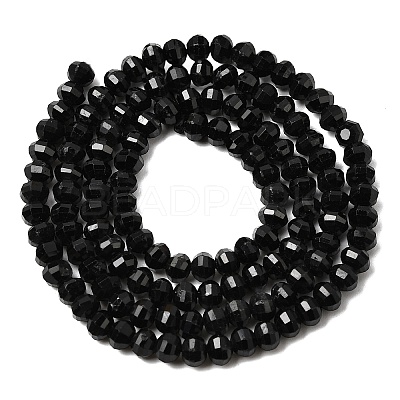 Natural Black Tourmaline Beads Strands G-K376-I02-3x4mm-1