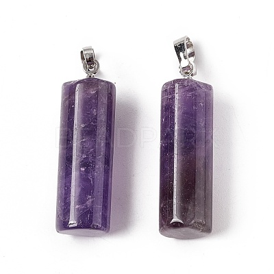 Natural Amethyst Pendants G-E135-02P-06-1