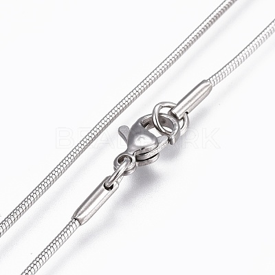 Non-Tarnish 304 Stainless Steel Snake Chain Necklaces NJEW-F248-02C-P-1