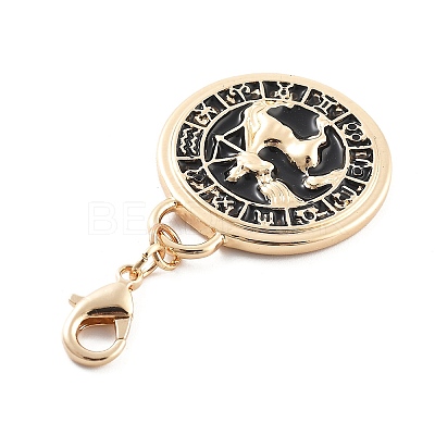 Tarot Alloy Enamel Pendant Decoration HJEW-P021-01B-G-1