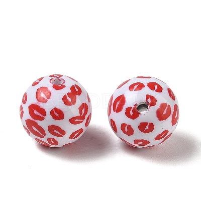 Printed Opaque Acrylic Beads AC-CBA6329-02-1