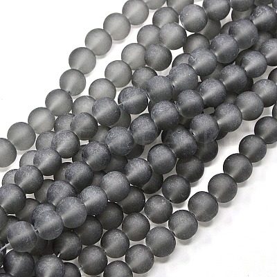 Baking Paint Transparent Glass Bead Strands GLAA-S031-6mm-12-1