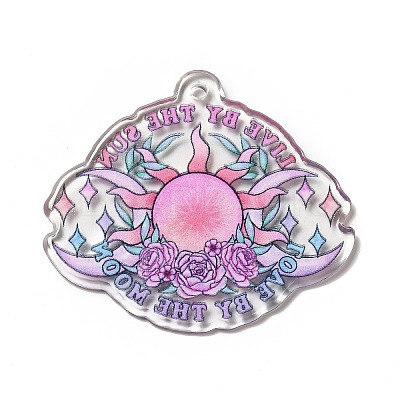 Halloween Printed Acrylic Pendants MACR-G059-04C-1