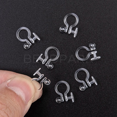 Plastic Clip-on Earring Findings X-KY-F007-03-1