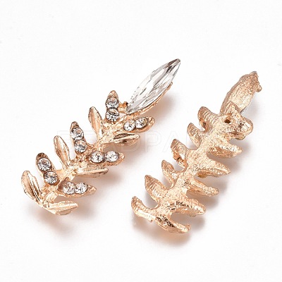 Alloy Glass Rhinestone Cabochons PALLOY-P183-02KCG-1