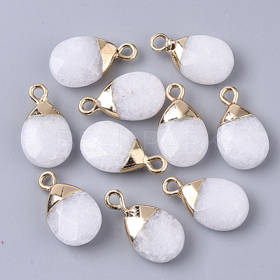 Natural White Jade Pendants G-S359-017J-1