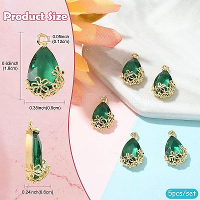 Transparent Glass Pendants GLAA-FZ0001-02A-1