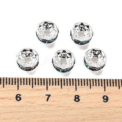 Brass Grade A Rhinestone Spacer Beads RB-A014-Z8mm-06S-1