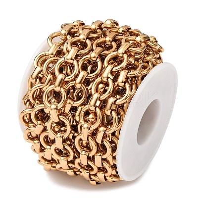 304 Stainless Steel Ring Link Chains CHS-G044-01G-1