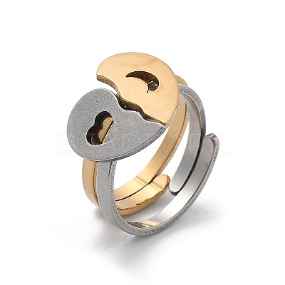 304 Stainless Steel Cuff Rings LS-RJEW-K287-04C-1