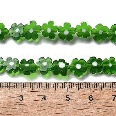 Handmade Millefiori Lampwork Beads Strands LAMP-F035-09J-1