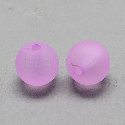 Transparent Acrylic Ball Beads FACR-R021-6mm-08-1
