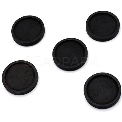 Natural Wood Cabochon Settings WOOD-WH0115-37B-B-1