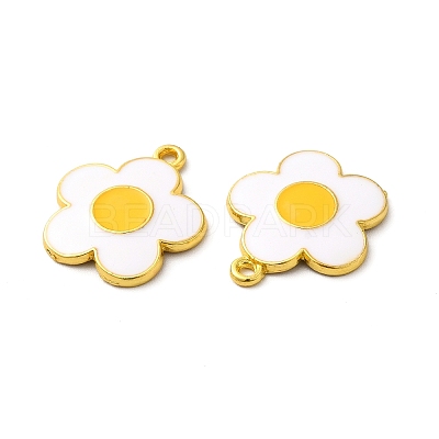 Rack Plating Alloy Enamel Pendants ENAM-F146-10G-1
