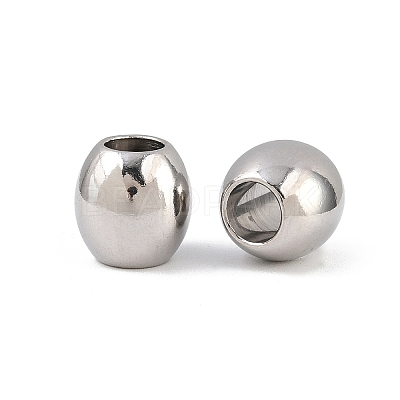 Tarnish Resistant 304 Stainless Steel European Beads STAS-E034-4-1