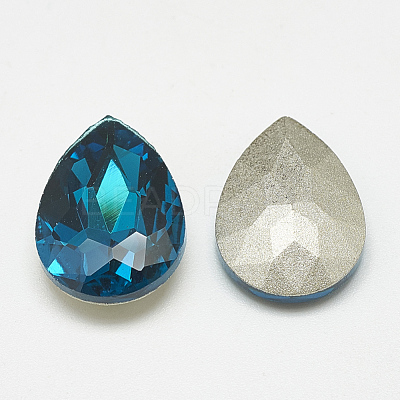 Pointed Back Glass Rhinestone Cabochons RGLA-T081-7x10mm-14-1