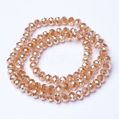 Electroplate Glass Beads Strands EGLA-A034-J6mm-C03-1
