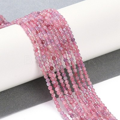 Natural Pink Tourmaline Beads Strands G-N342-33-1