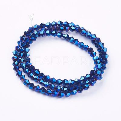 Electroplate Glass Beads Strands EGLA-S057-2-1