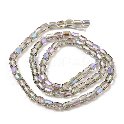 Electroplate Transparent Glass Beads Strands GLAA-C029-02A-06-1