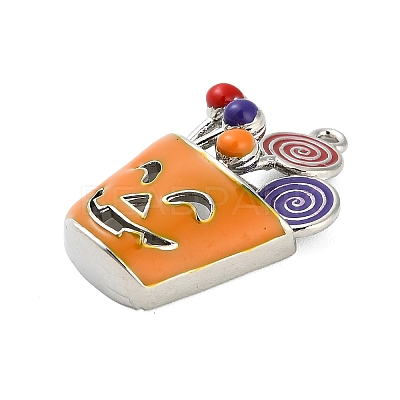 Halloween Brass Enamel Pendants KK-F915-01D-P-1