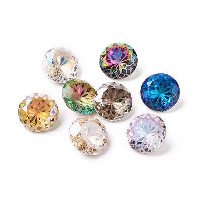 K9 Glass Rhinestone Pointed Back Cabochons X-RGLA-P030-06B-M01-1
