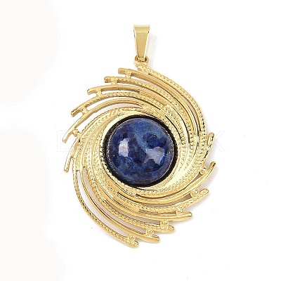 Dyed Natural Lapis Lazuli Pendants STAS-B109-01G-05-1