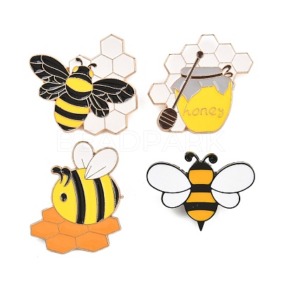 4Pcs 4 Style Creative Zinc Alloy Brooches JEWB-LS0001-45A-1