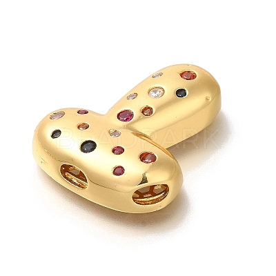 Brass Cubic Zirconia Pendants KK-M295-13G-T-1
