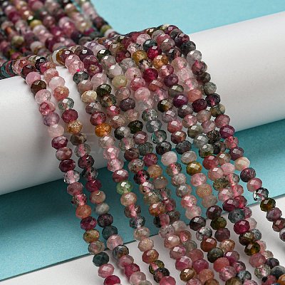 Natural Multicolor Tourmaline Beads Strands G-D0010-23D-1