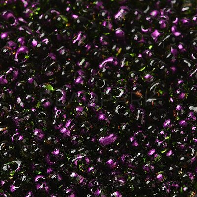 Spray Painted Glass Seed Beads SEED-F005-07A-03-1