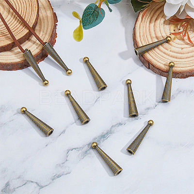 10Pcs Alloy Cord Ends FIND-FH0009-40AB-1