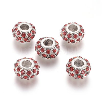 Antique Silver Plated Alloy European Beads MPDL-L029-X03-AS-1