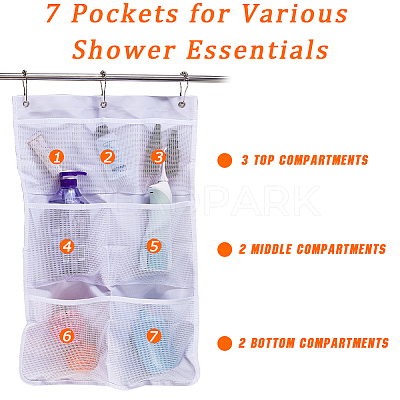 Oxford Cloth and Polyester Mesh Shower Organizer FIND-WH20019-92-1