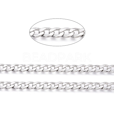 Tarnish Resistant 304 Stainless Steel Cuban Link Chains CHS-M003-13P-D-1