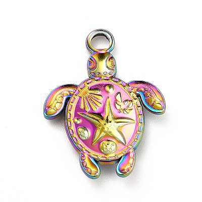 Ion Plating(IP) 201 Stainless Steel Pendants X-STAS-P312-09MC-1