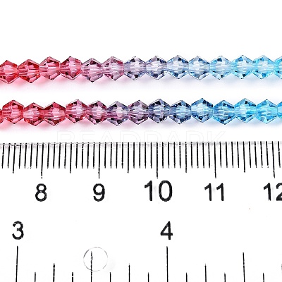 Gradient Color Baking Paint Glass Bead Strands LS-DGLA-A039-T4mm-A017-1