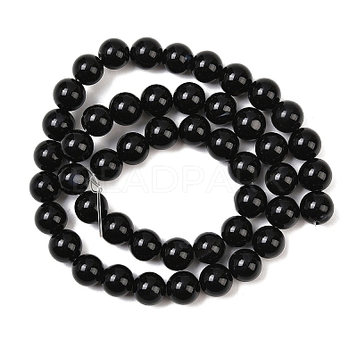 1 Strand Natural Black Onyx Beads Strands G-YW0002-57B-1