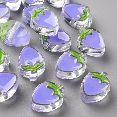 Transparent Enamel Acrylic Beads X1-TACR-S155-003J-1