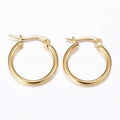 304 Stainless Steel Hoop Earrings EJEW-H344-02-1