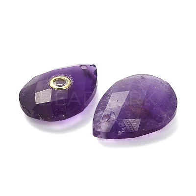 Natural Amethyst Pendants G-K371-03H-1