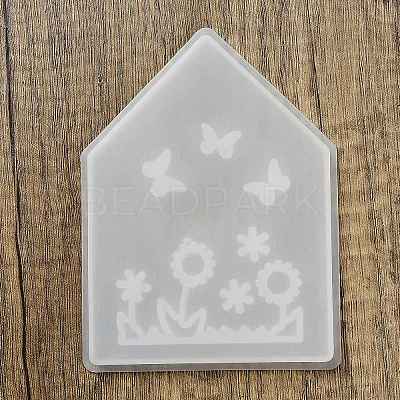 Easter Theme House with Butterfly & Flower Pattern DIY Silicone Table Lamp Molds SIMO-G008-01C-1