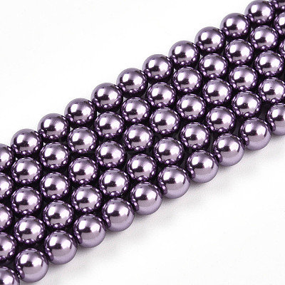 Baking Paint Pearlized Glass Pearl Bead Strands HY-N002-5mm-A14-1