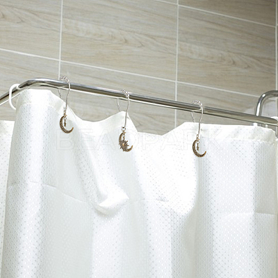 16Pcs 2 Style Iron Shower Curtain Rings for Bathroom HJEW-FH00117-1
