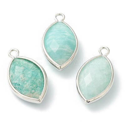 Natural Amazonite Pendants G-B009-01P-L-1