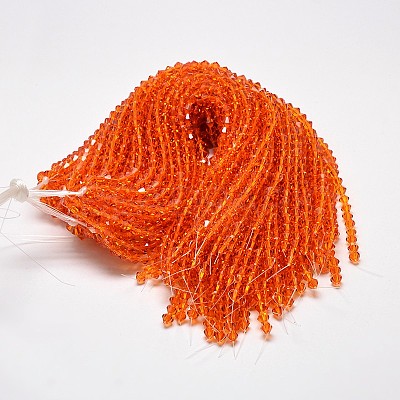 Imitate Austrian Crystal Bicone Glass Beads Strands GLAA-F029-5x5mm-11-1