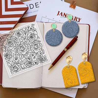 Silicone Clay Texture Mat AJEW-WH0447-009-1