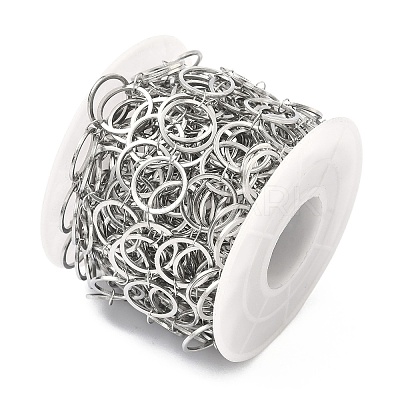 304 Stainless Steel Ring Link Chains CHS-G044-05P-06-1