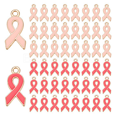 60Pcs 2 Colors Alloy Enamel Pendants ENAM-HY0001-36-1